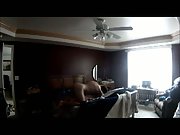 Sex in bedroom recorded on hidden camera on top of wardrobe